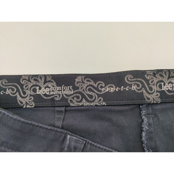 Lee Womens Navy Blue Comfort Waistband Stretch Pants Petite Size 12 Petite - Picture 5 of 13